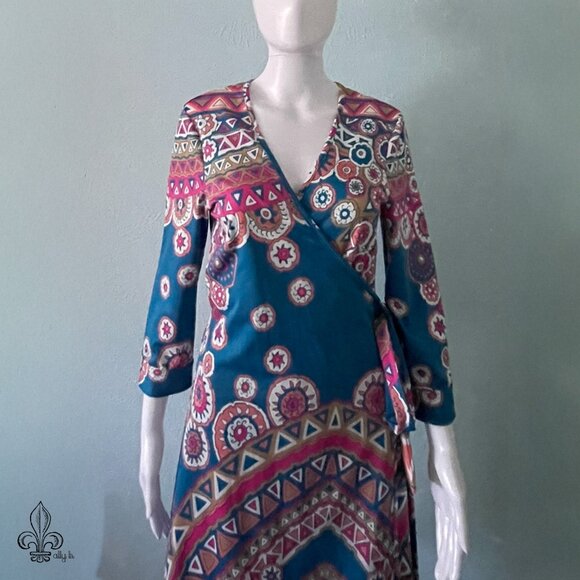 💐Julie Brown Wrap Dress💐 - Picture 3 of 11